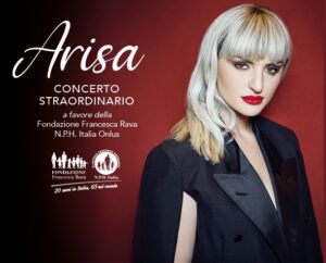 arisa in concerto per la fondazione rava - radiotaxi 028585 partner ufficiale dell'evento